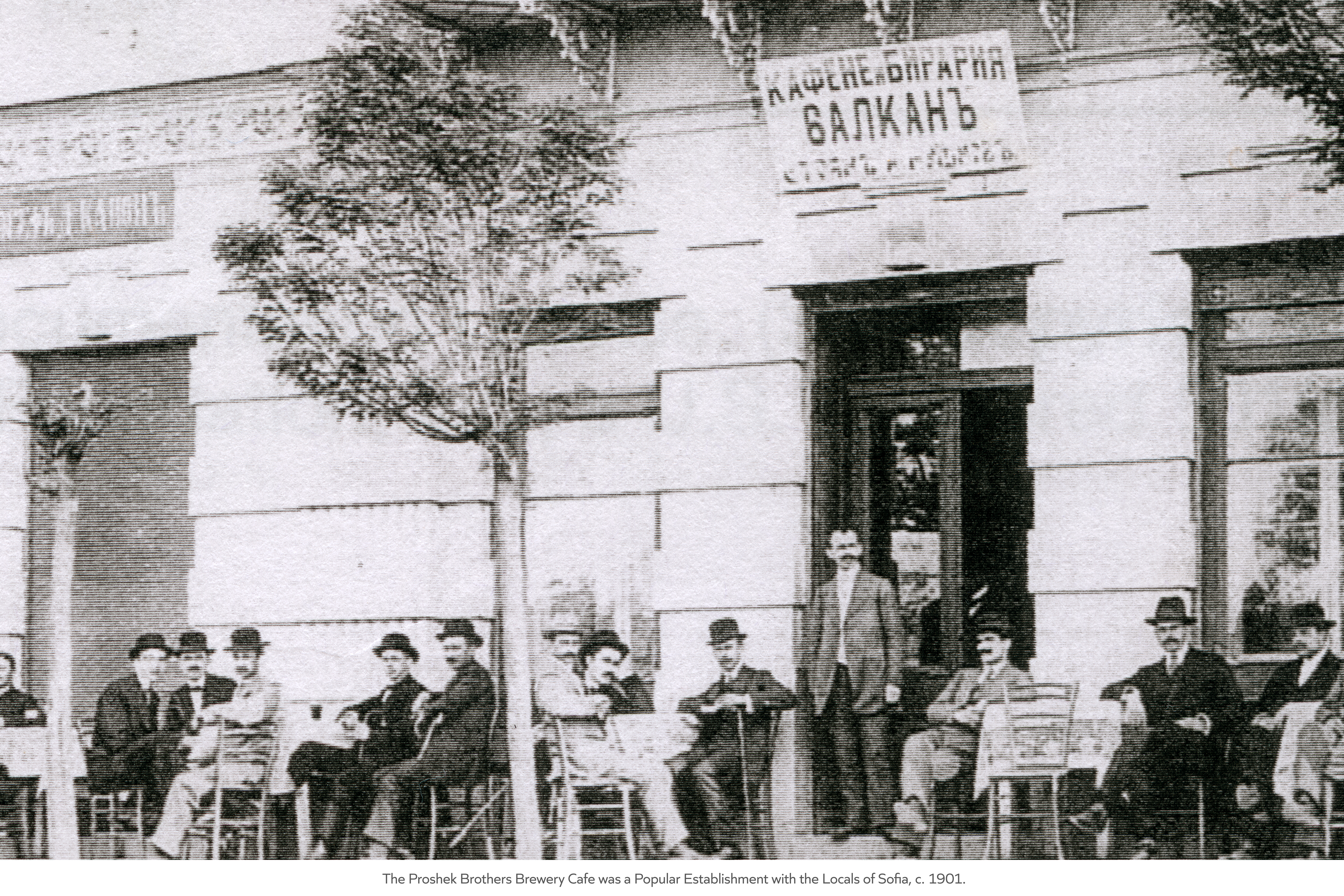The Proshek Brothers Brewery Cafe was a Popular Establishment with the Locals of Sofia, c. 1901